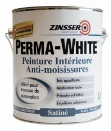 Peinture imperméabilisante/anti-moisissure, Zinsser, latex, 3,7 l, blanc